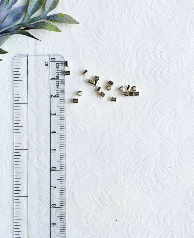 3mm Silver-Filled Brass Small Pipe Beads – 10g - Image 5