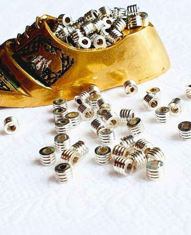 3mm Silver-Filled Brass Pipe Beads – 10g - Image 3