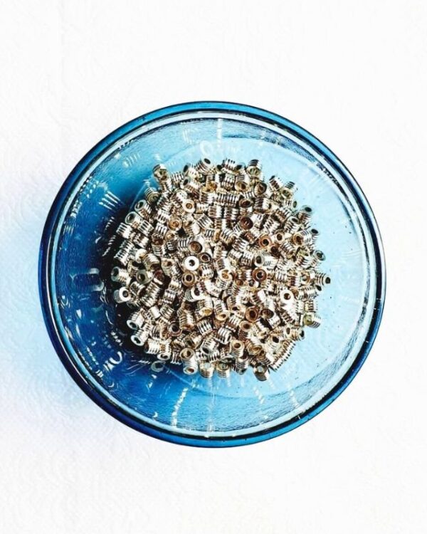 3mm Silver-Filled Brass Pipe Beads – 10g