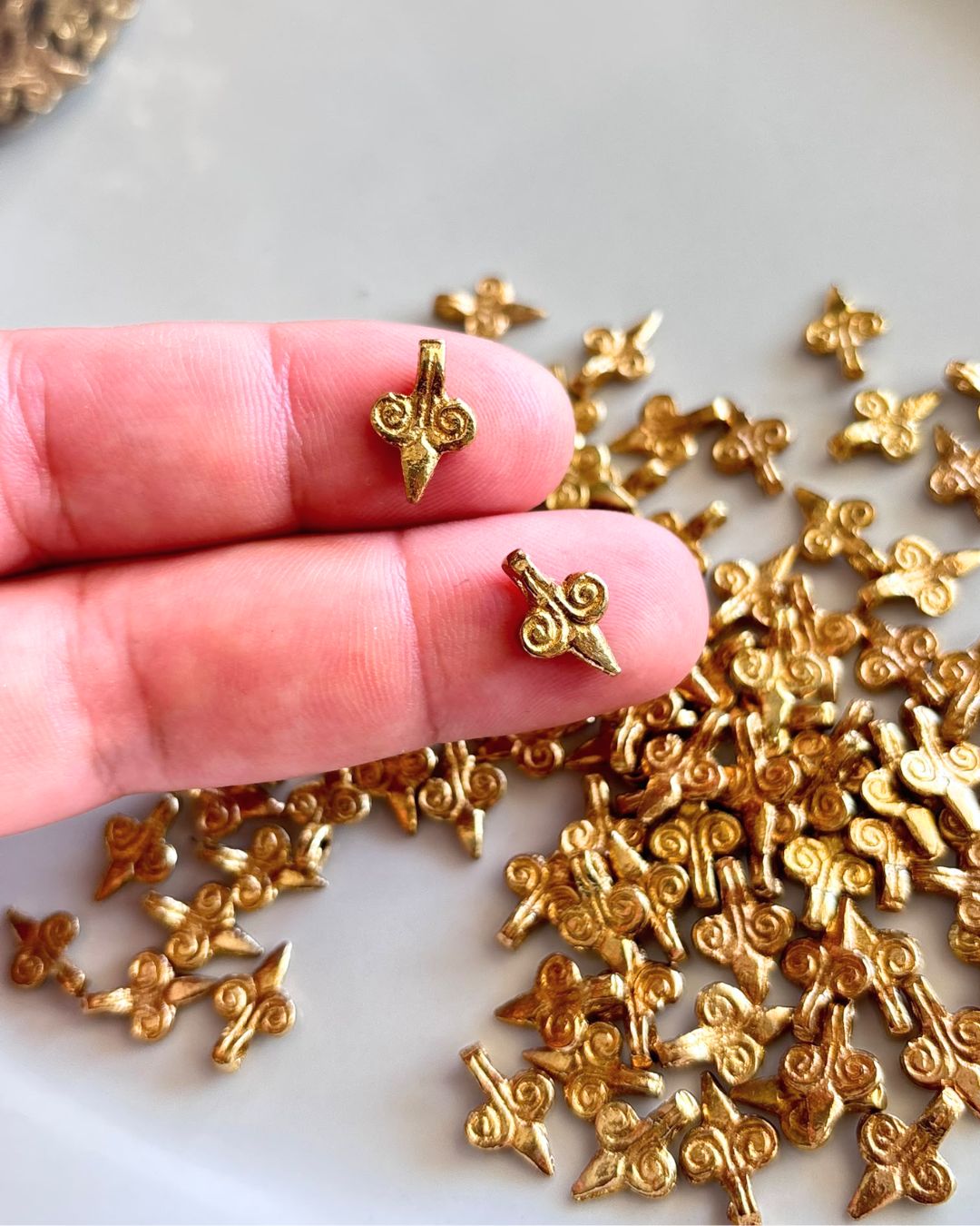Boho Brass Charms – Pack of 10 Pieces - Image 3