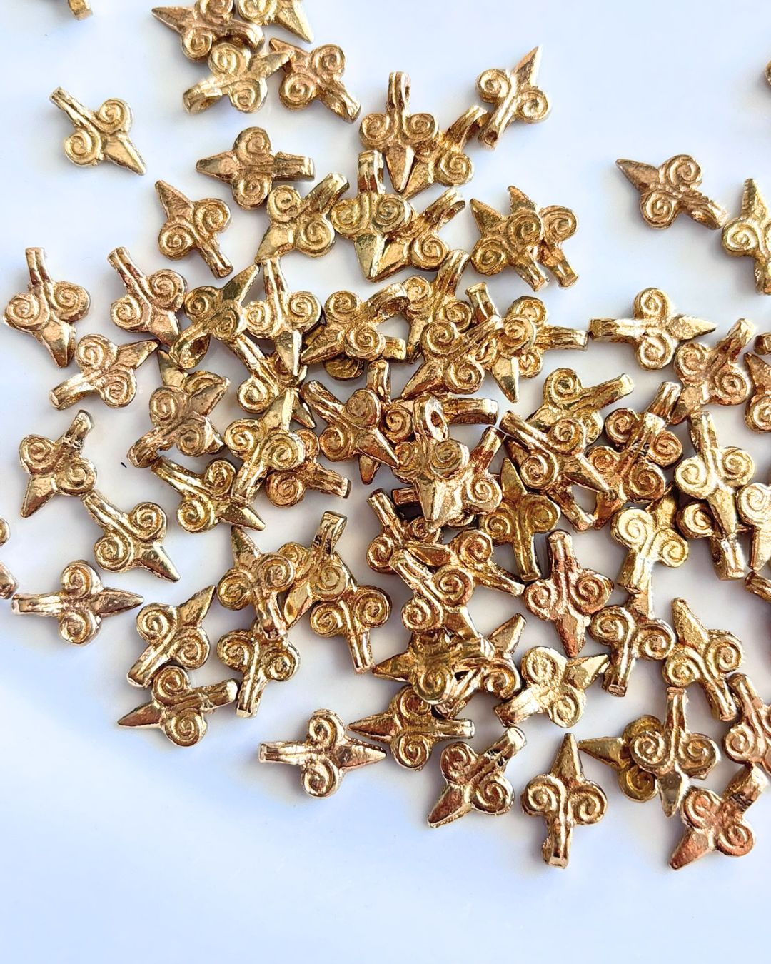 Boho Brass Charms – Pack of 10 Pieces
