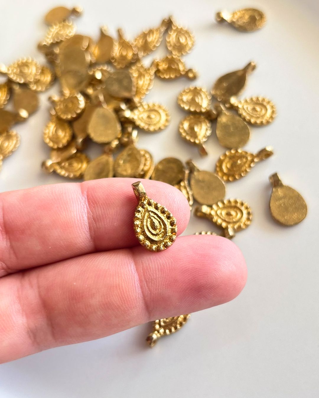 Boho Drop Brass Charms – Pack of 10 Pieces - Image 4