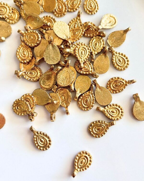 Boho Drop Brass Charms – Pack of 10 Pieces