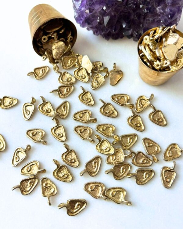 Abstract Melted Brass Charms – Pack of 10 Pieces