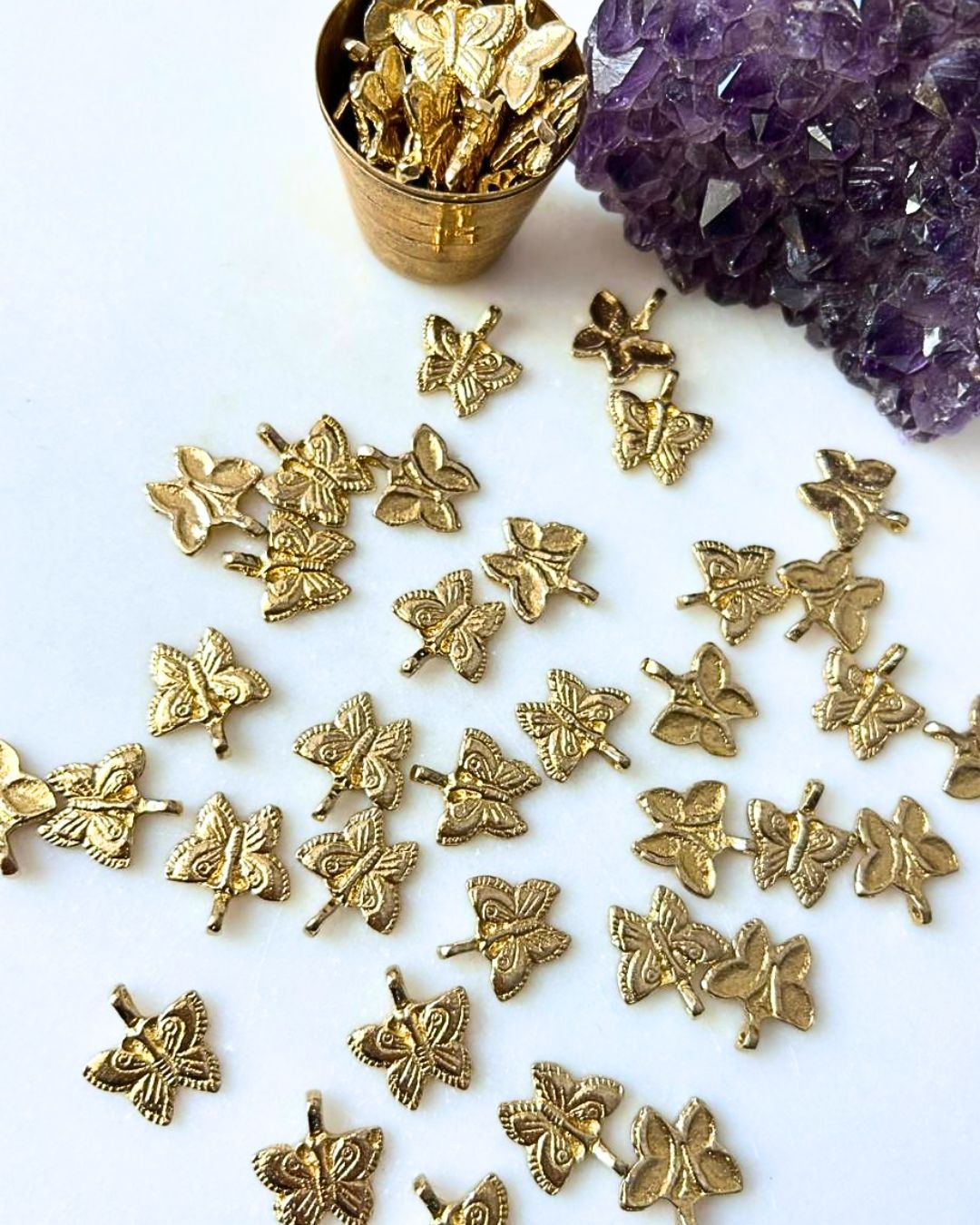 Butterfly Brass Charms – Pack of 5 Pieces - Image 2