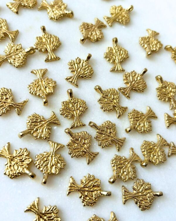 Tree of Life Brass Charms – Pack of 10 Pieces