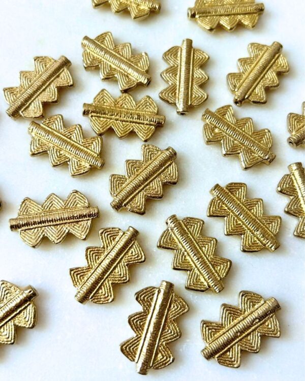 Detailed Tribal Ornament Brass Charms – 1 Piece