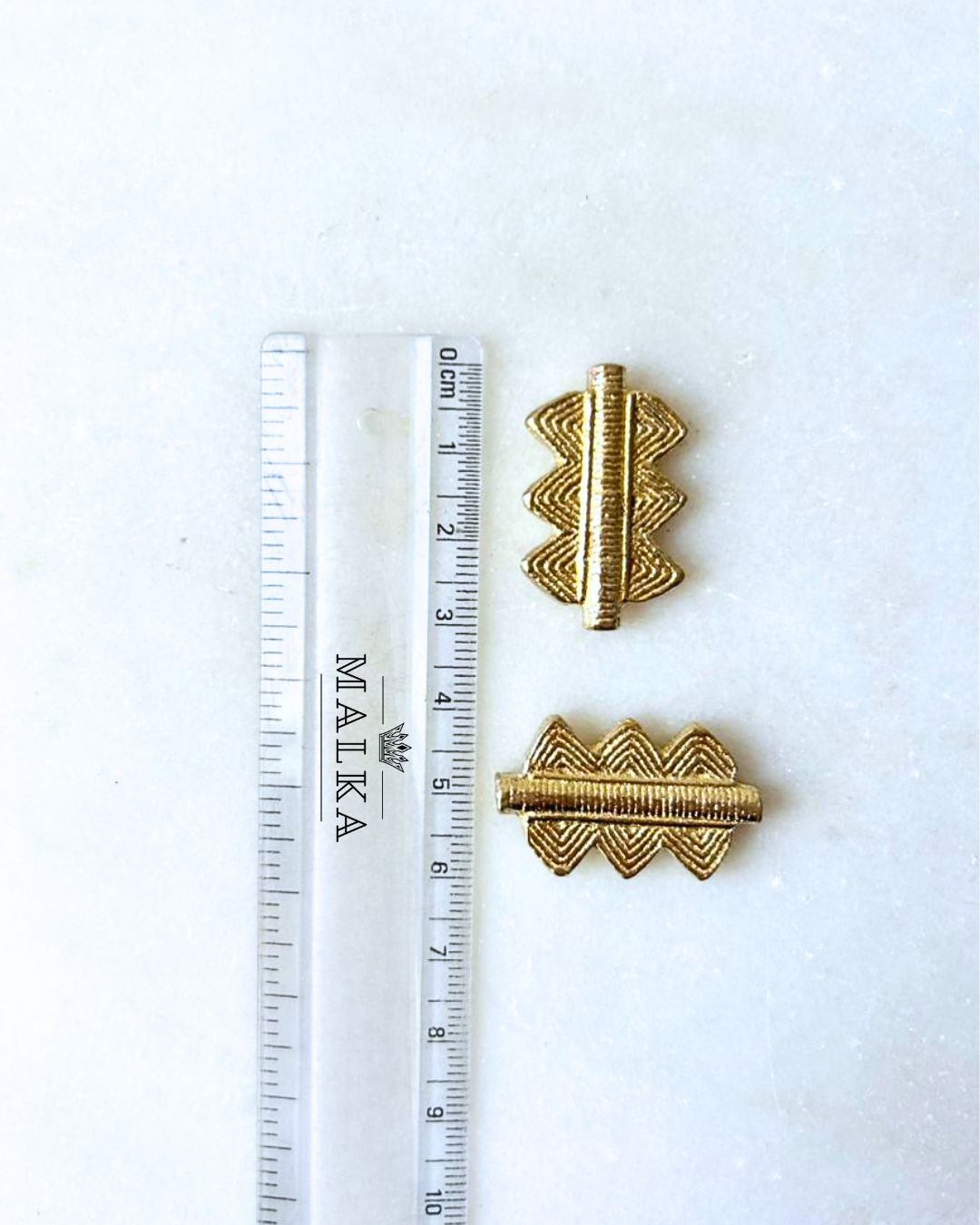 Detailed Tribal Ornament Brass Charms – 1 Piece - Image 2