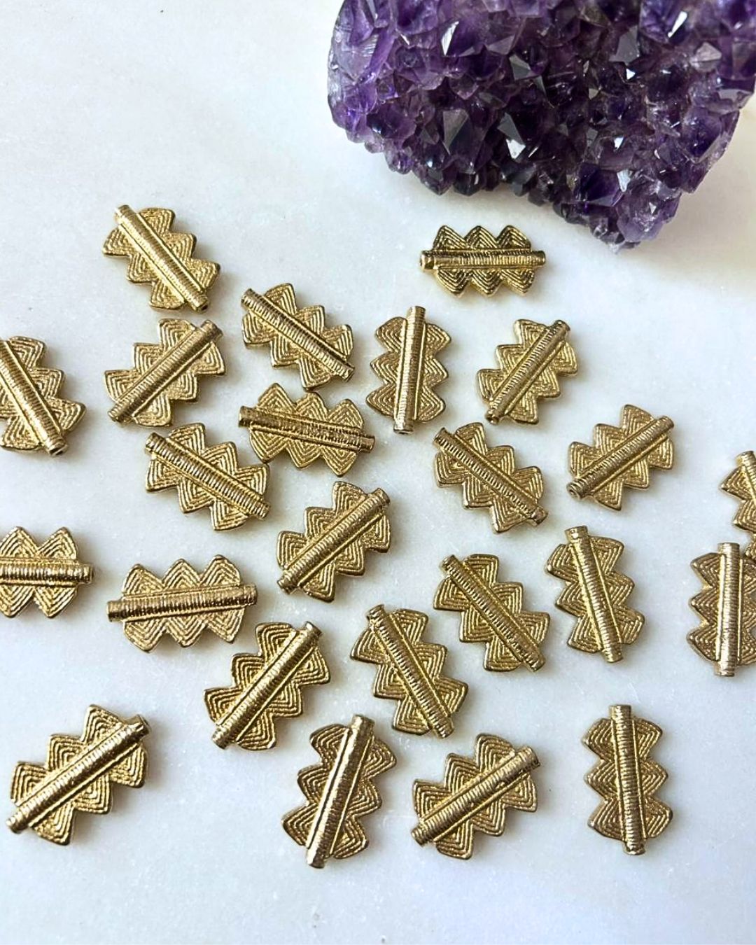 Detailed Tribal Ornament Brass Charms – 1 Piece - Image 3