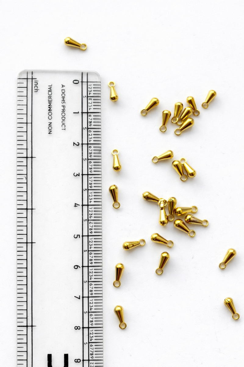 6MM Teardrop Brass Charms – 130 PCS - Image 2