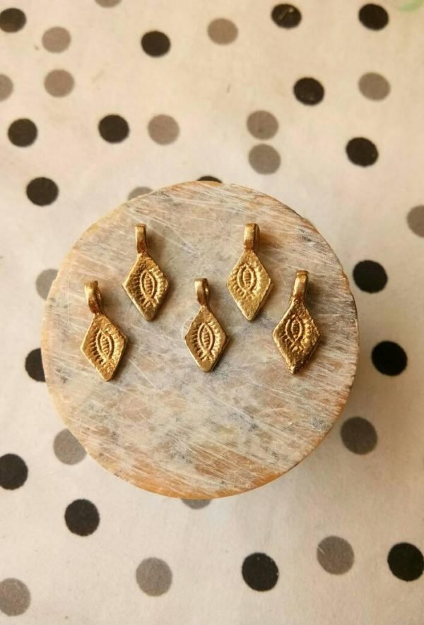 Spiral Eye Diamond Brass Charms – Pack of 10 Pieces - Image 4