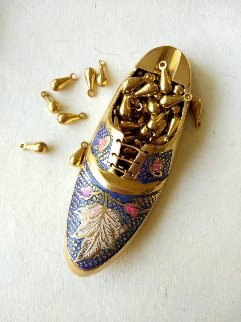 Drop Brass Charms – Pack of 10 Pieces - Image 2