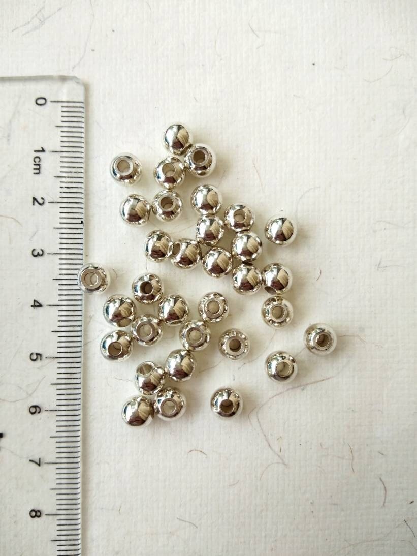 6mm Silver-Filled Round Beads – 20g ≈ 23 Beads - Image 3