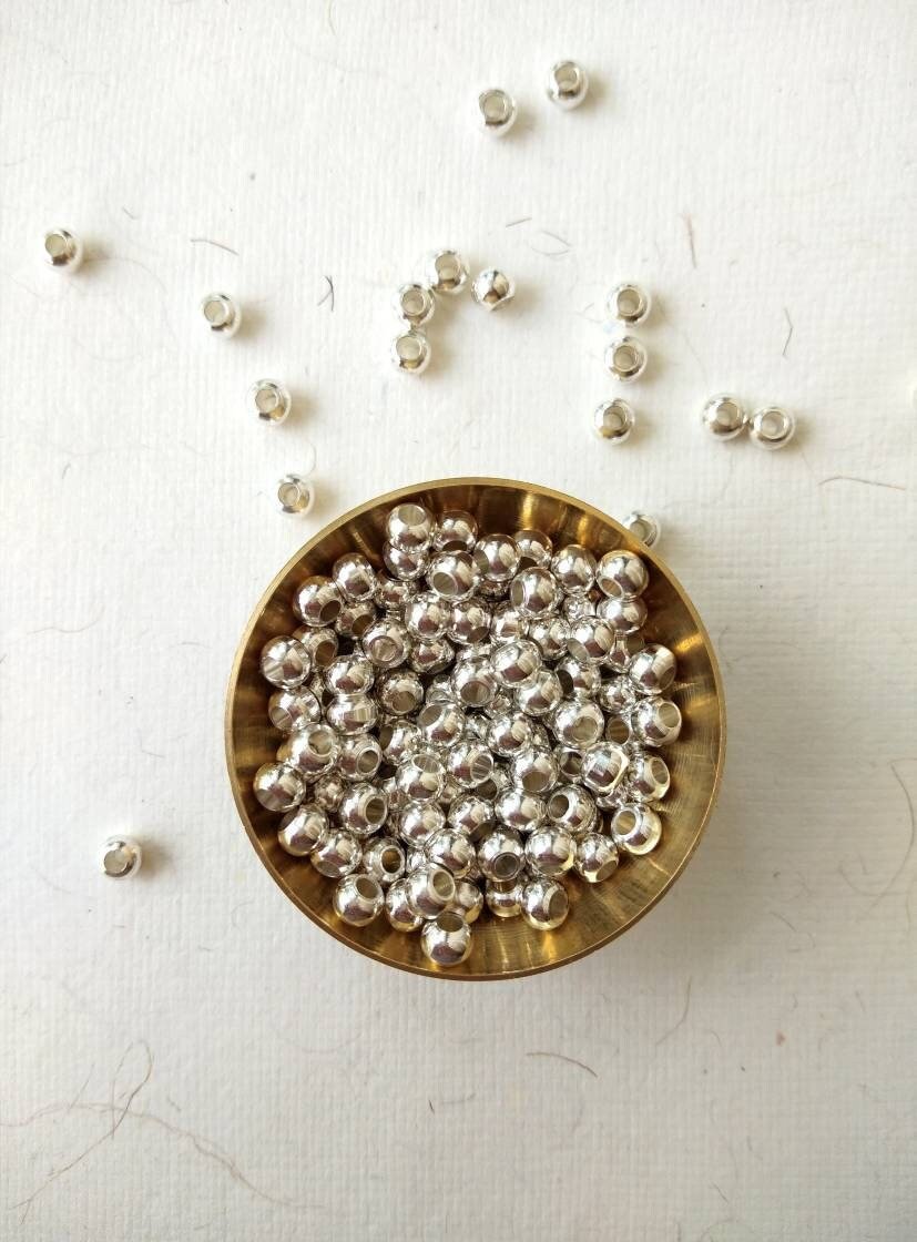 4mm Silver-Filled Round Beads – 20g ≈ 84 Beads - Image 2