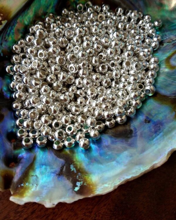 4mm Silver-Filled Round Beads – 20g ≈ 84 Beads