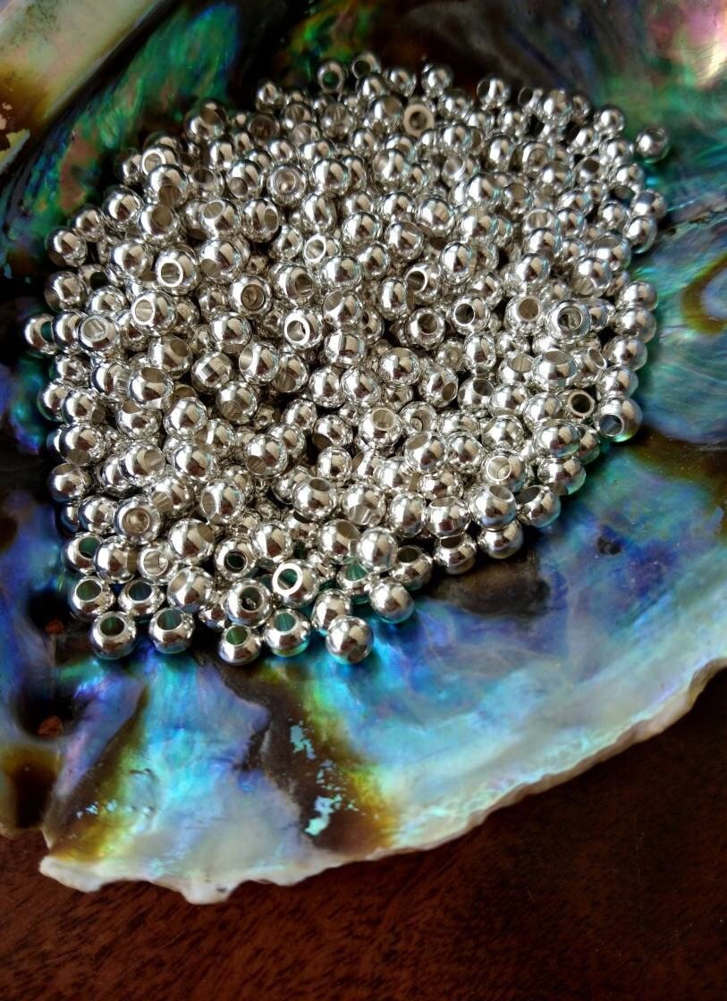 4mm Silver-Filled Round Beads – 20g ≈ 84 Beads
