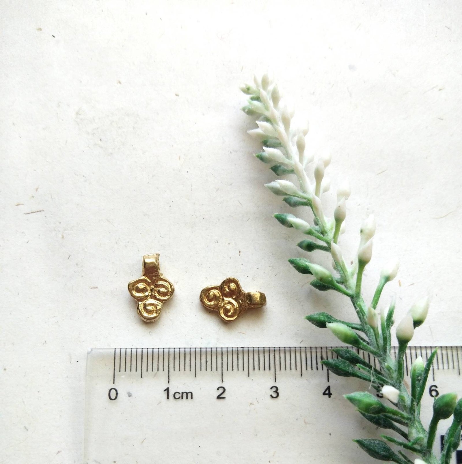 Triple Spiral Brass Charms – Pack of 10 Pieces - Image 2