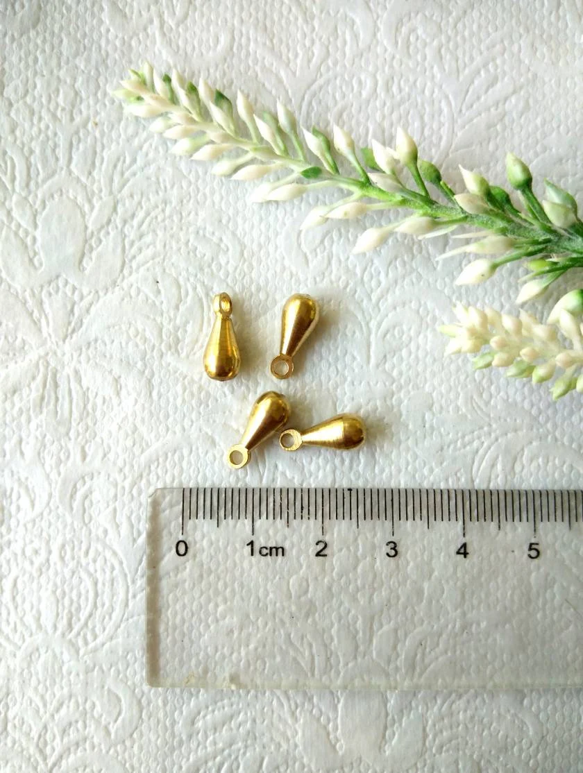 Drop Brass Charms – Pack of 10 Pieces - Image 3