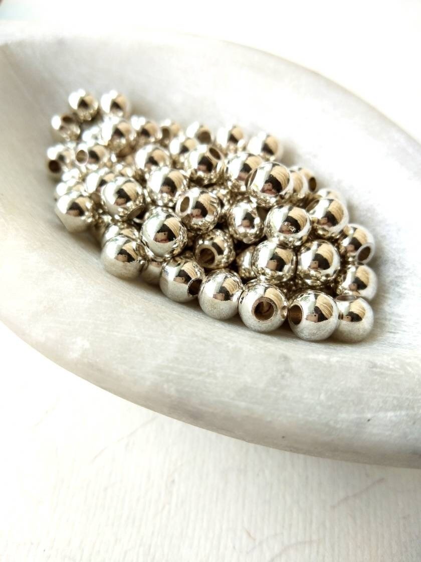 6mm Silver-Filled Round Beads – 20g ≈ 23 Beads - Image 4