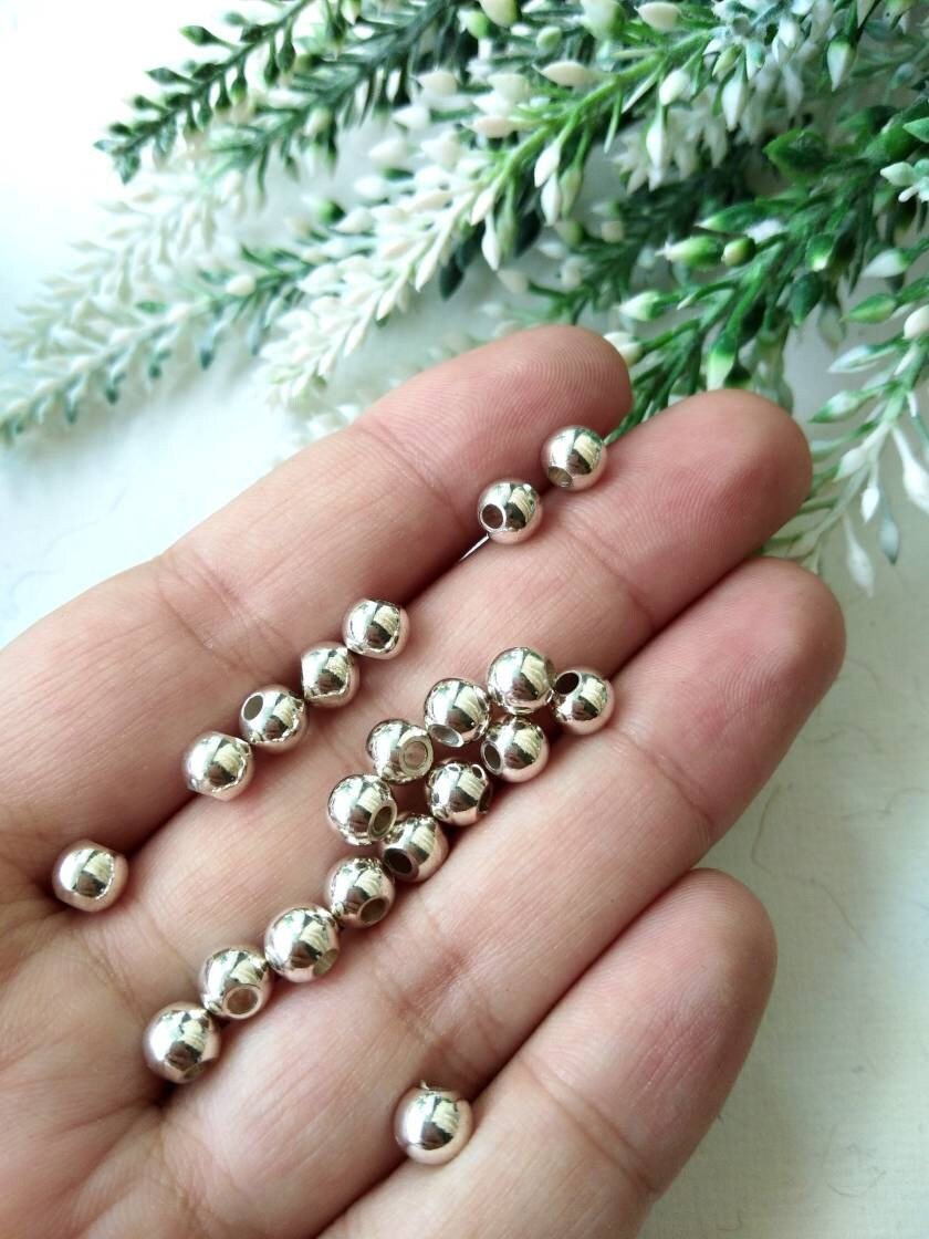 6mm Silver-Filled Round Beads – 20g ≈ 23 Beads - Image 8