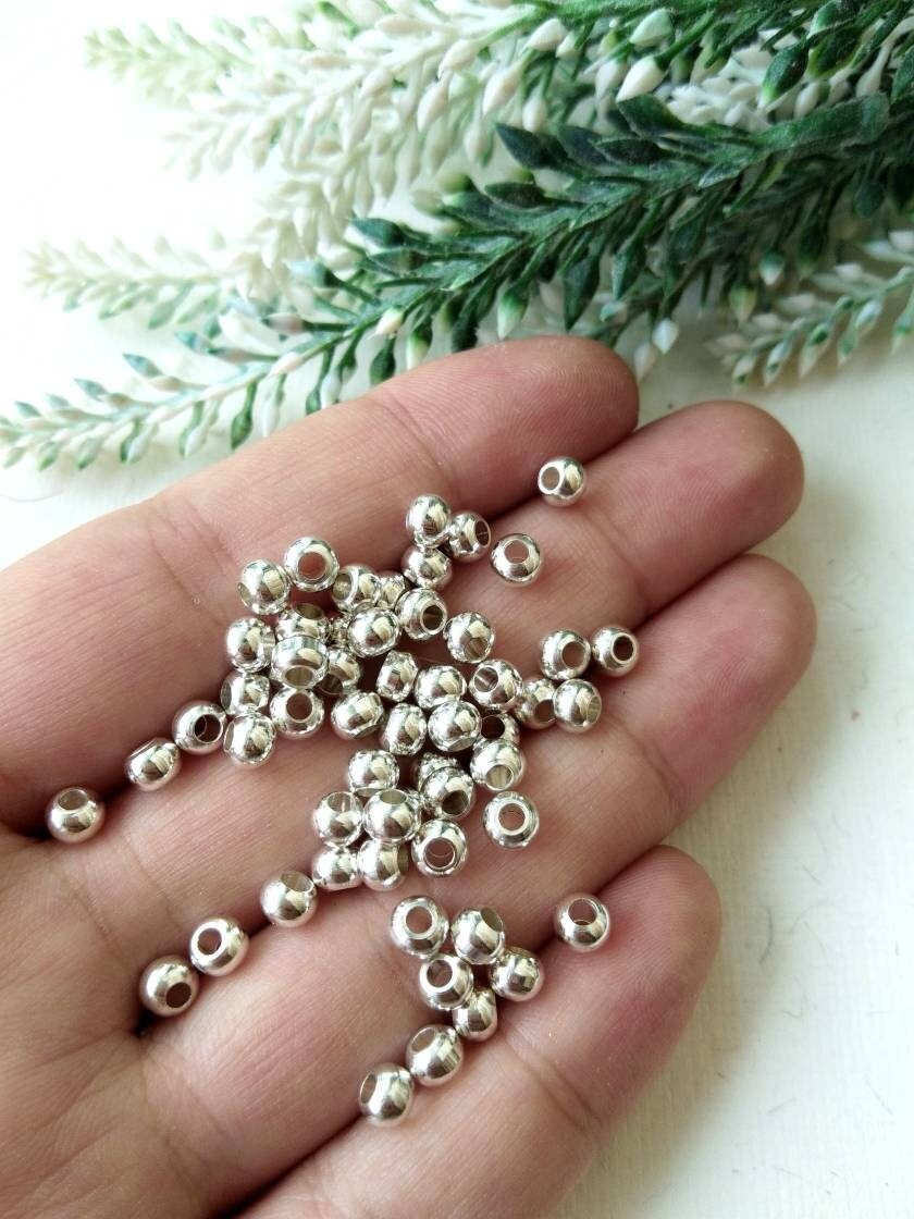 4mm Silver-Filled Round Beads – 20g ≈ 84 Beads - Image 4