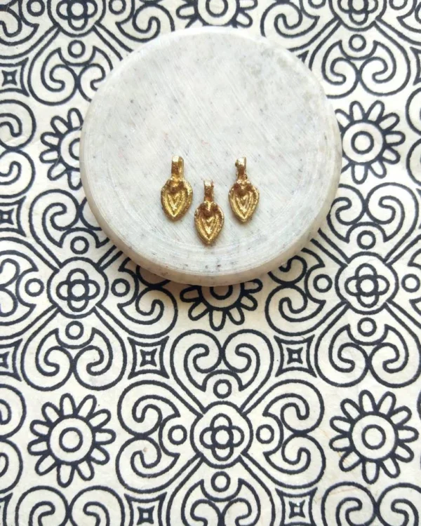 Brass Teardrop Charms – Pack of 10 Pieces