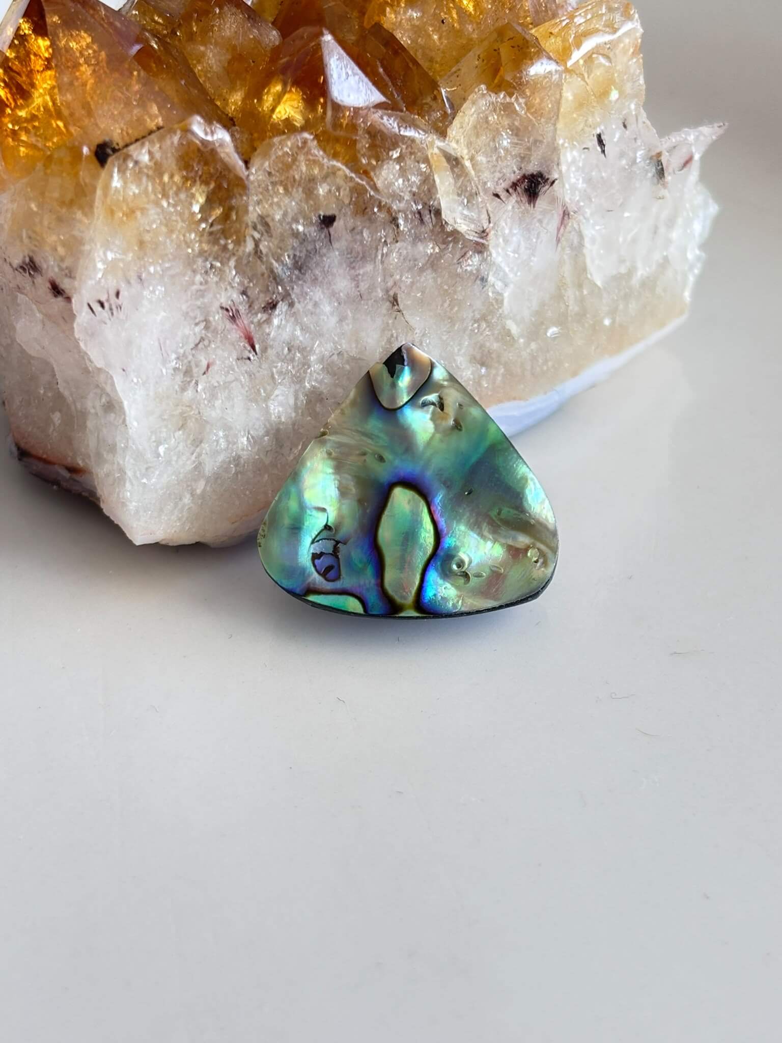 22mm Unique Abalone Shell Cabochon