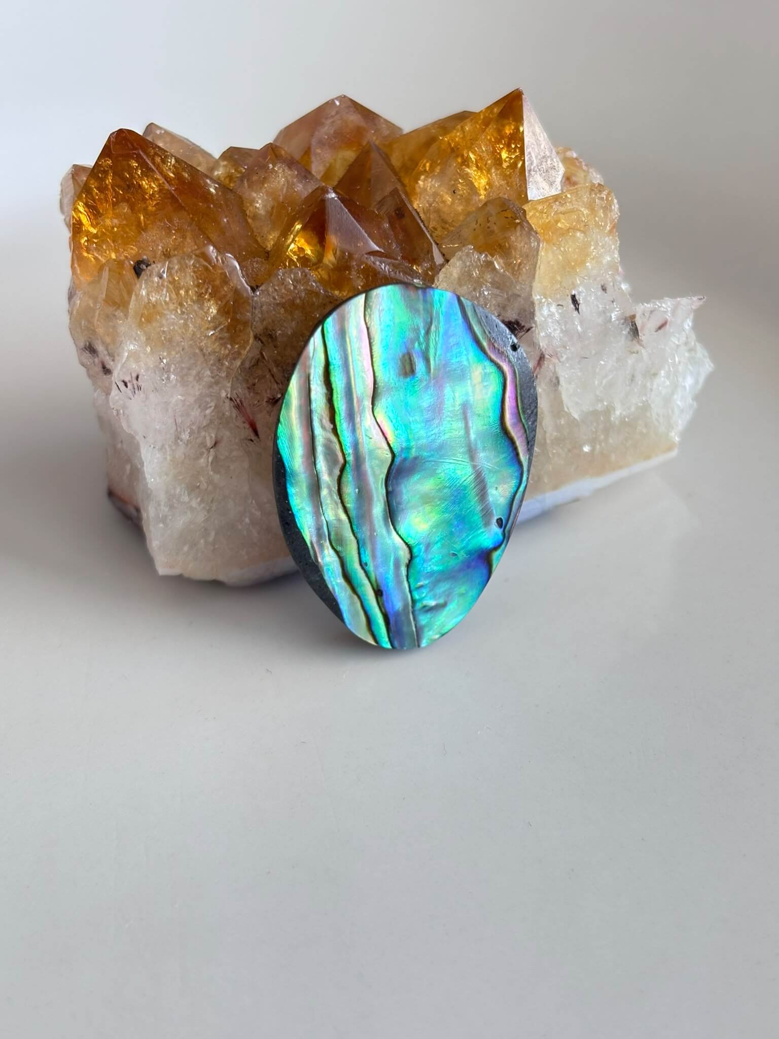 34mm Unique Abalone Shell Cabochon