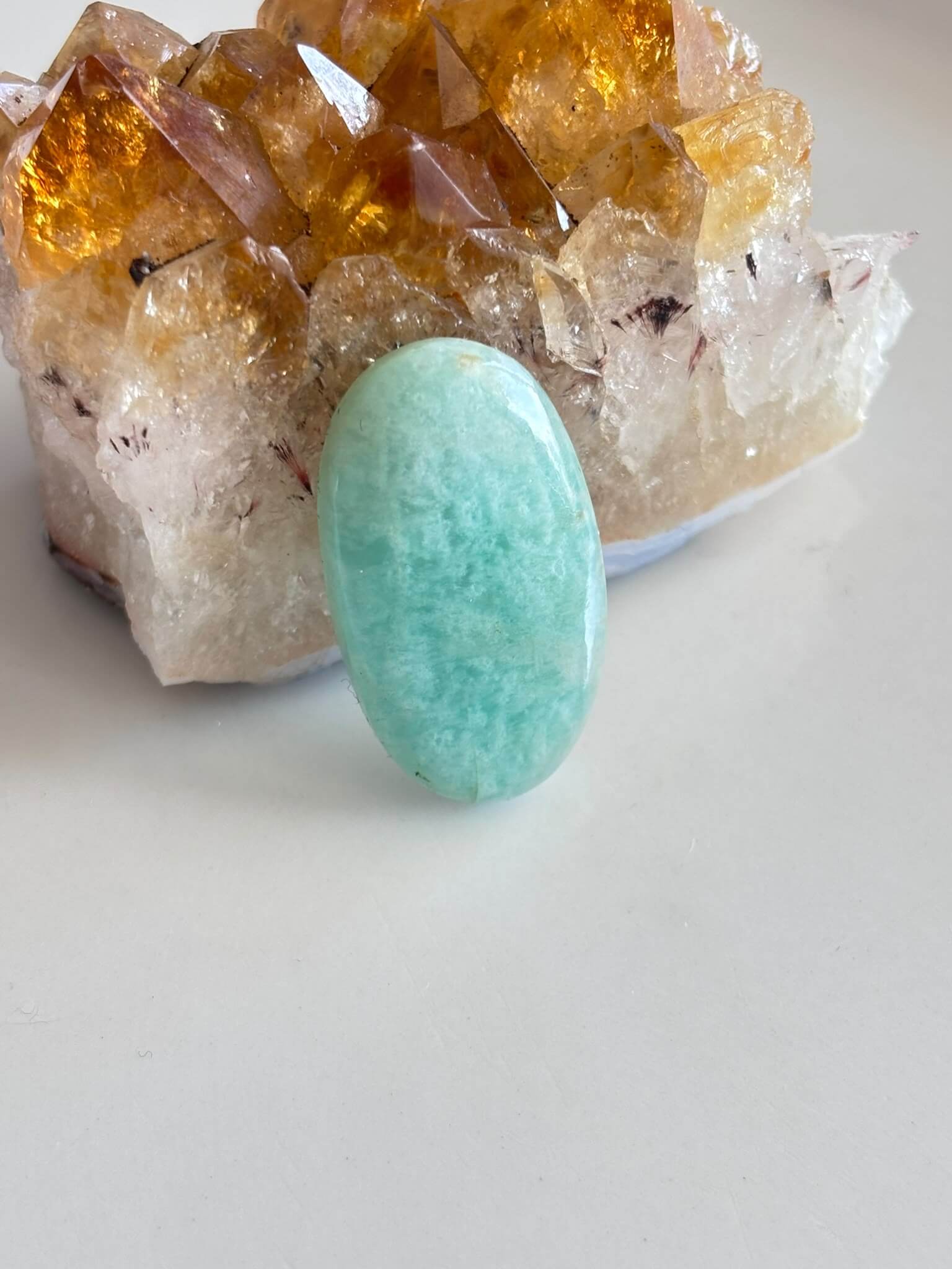 31mm Amazonite Stone for Creative Macramé
