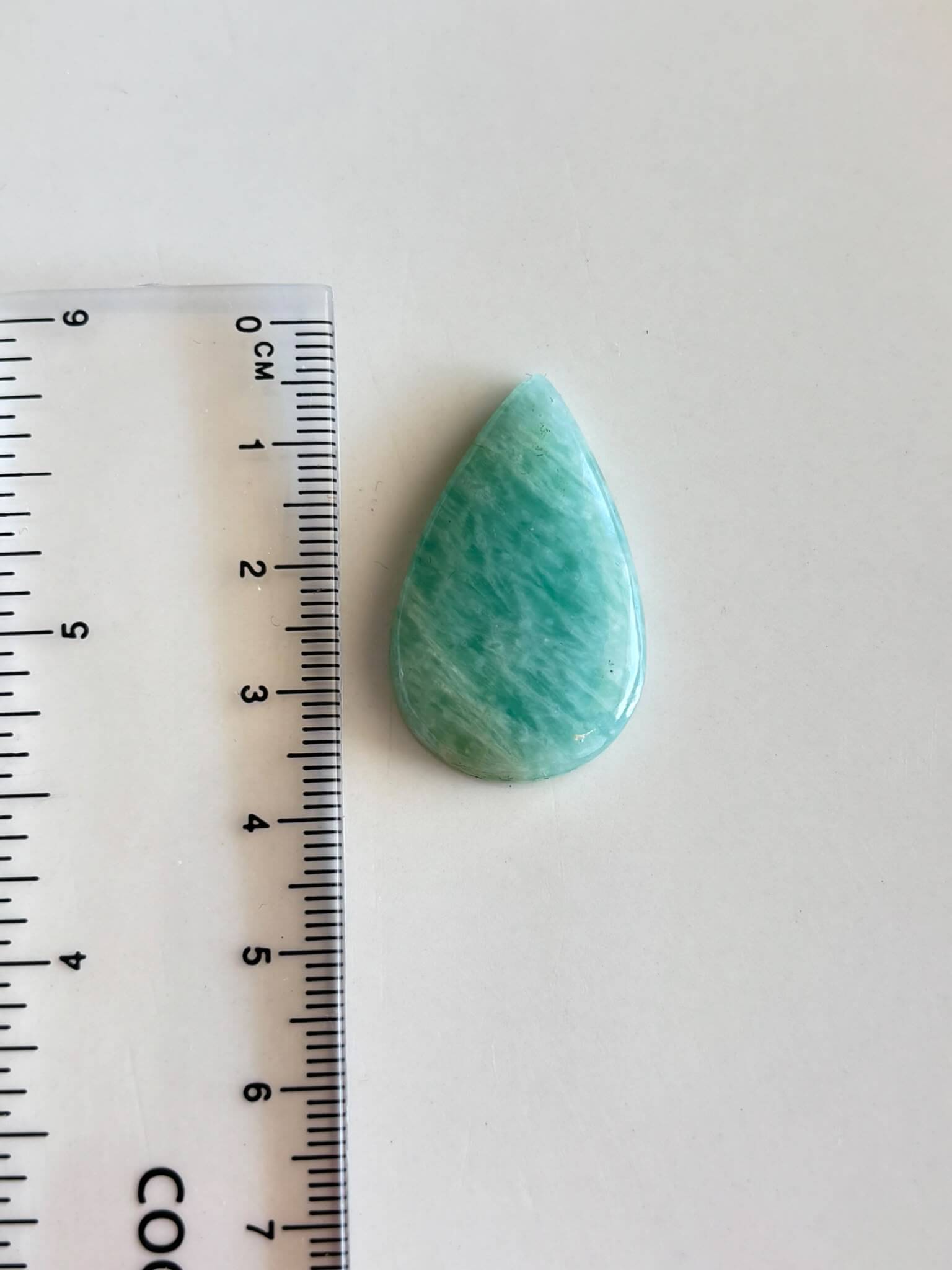33mm Amazonite Cabochon for Wire Wrapping - Image 2