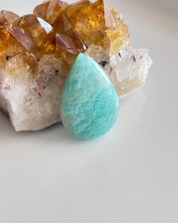 33mm Amazonite Gemstone for Handmade Jewellery