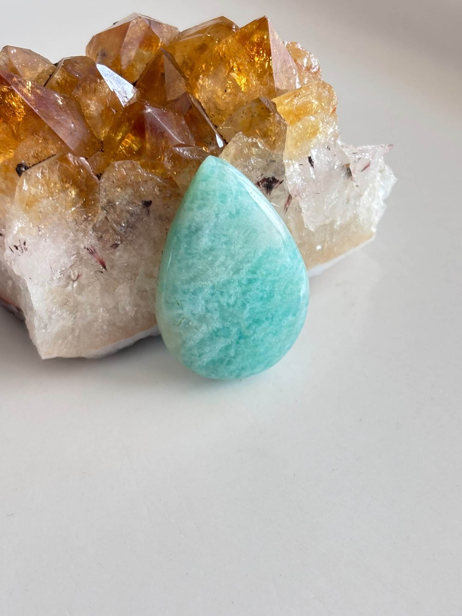 33mm Amazonite Gemstone for Handmade Jewellery