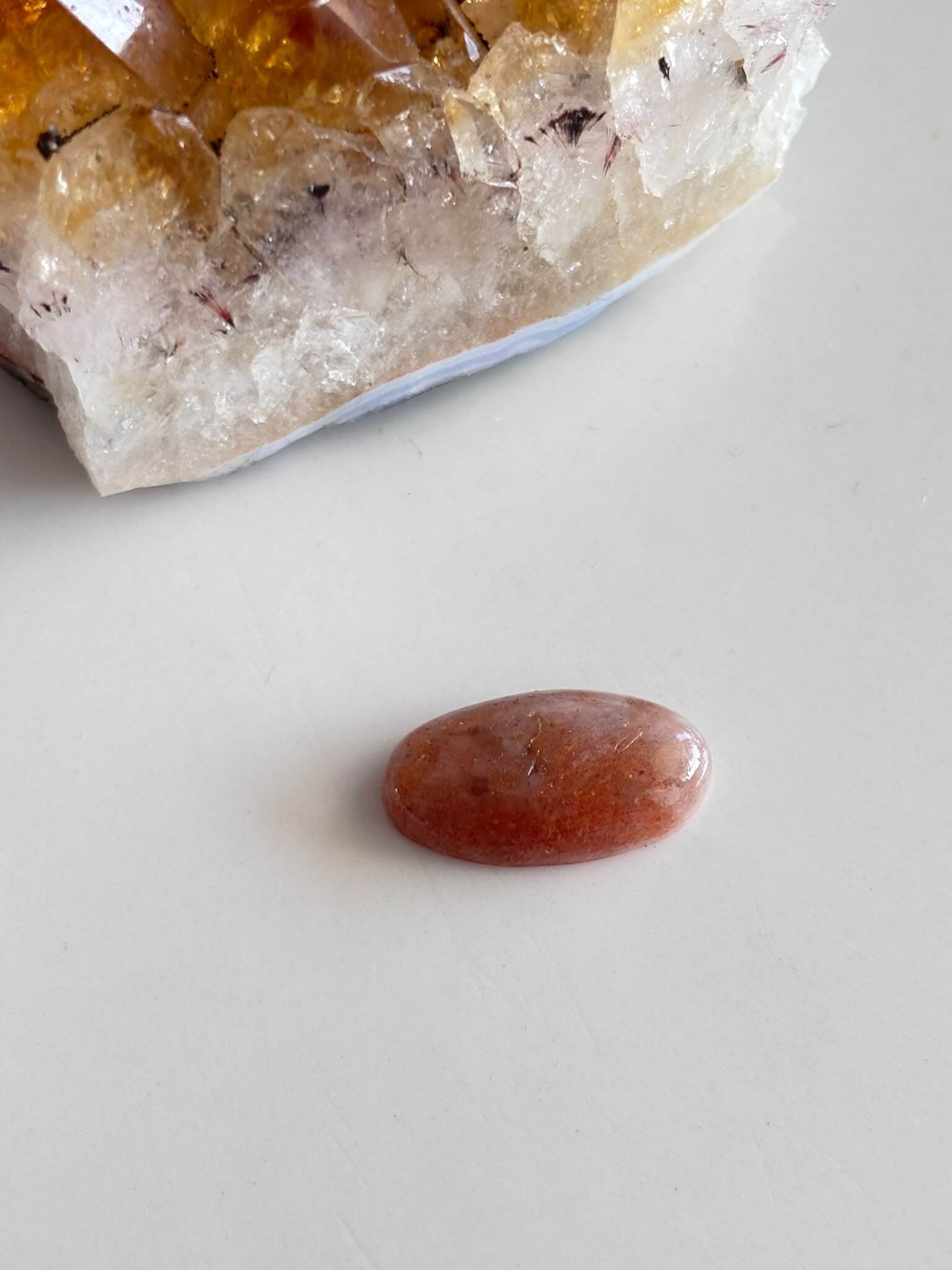 21mm Natural Sunstone Cabochon Stone
