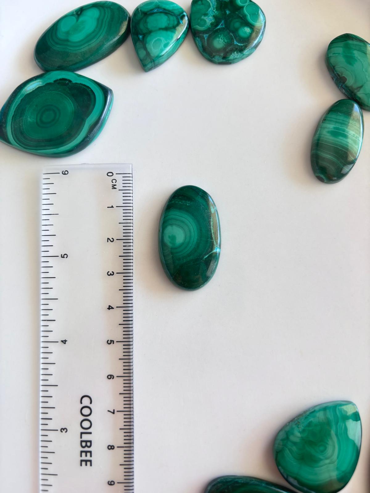 32mm Malachite Cabochon for Jewelry - Image 2