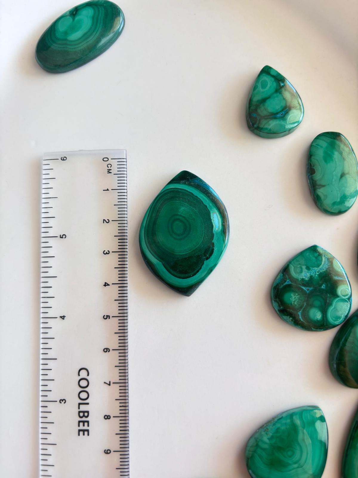 40mm Large Malachite Stone Cabochon - Image 2