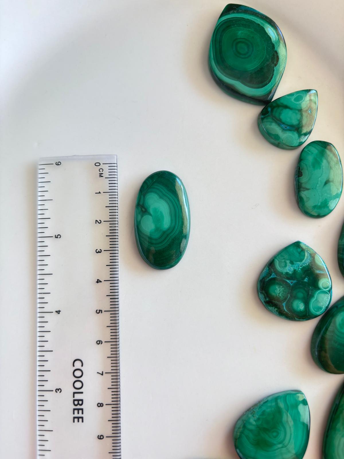 34mm Natural Malachite Stone for Jewelry - Image 2