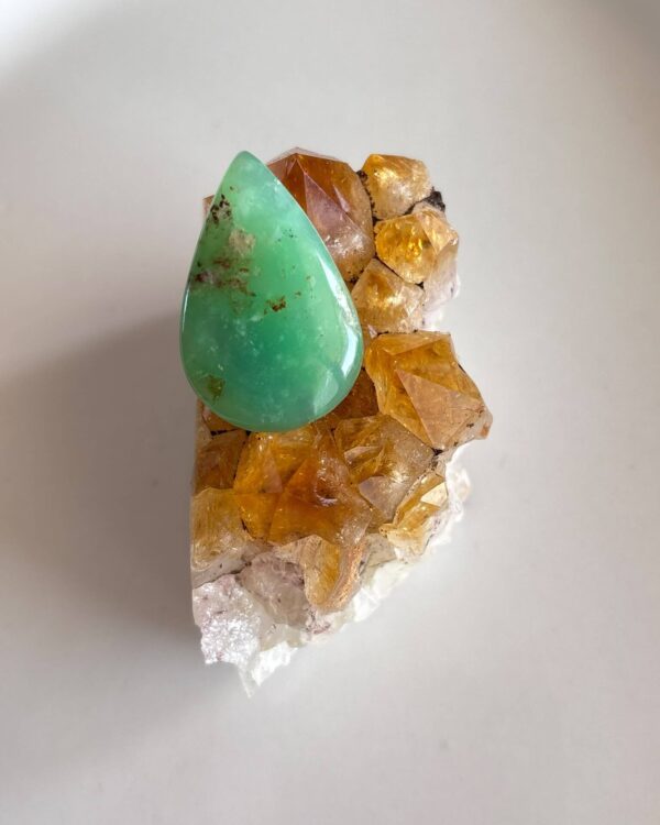 31mm Natural Chrysoprase Cabochon Stone