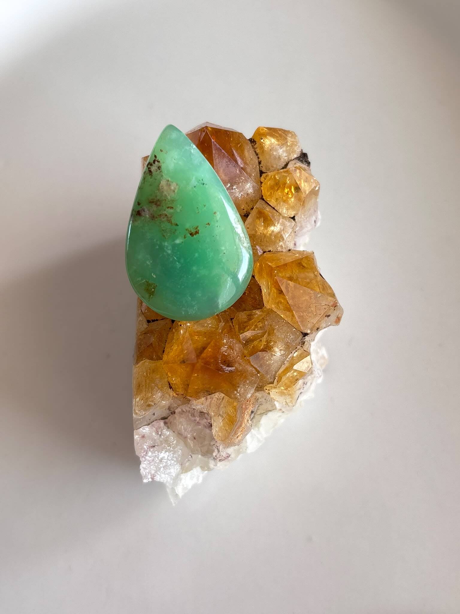 31mm Natural Chrysoprase Cabochon Stone