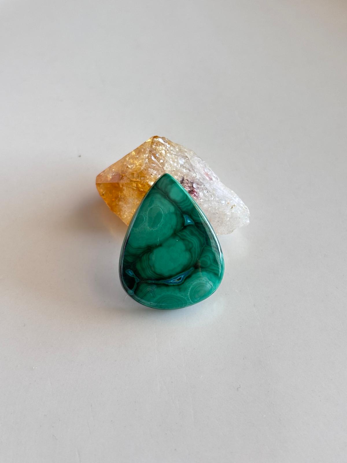 24mm Natural Malachite Cabochon for Jewelry
