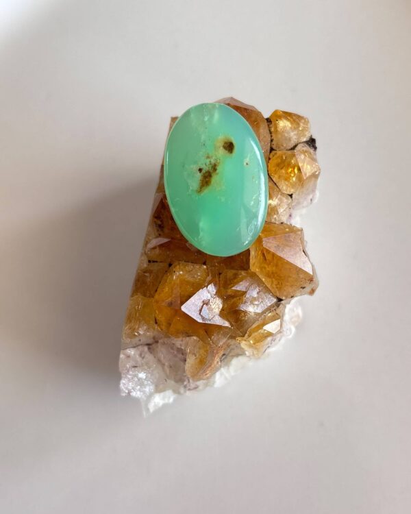 27mm Chrysoprase Cabochon for Jewelry Making