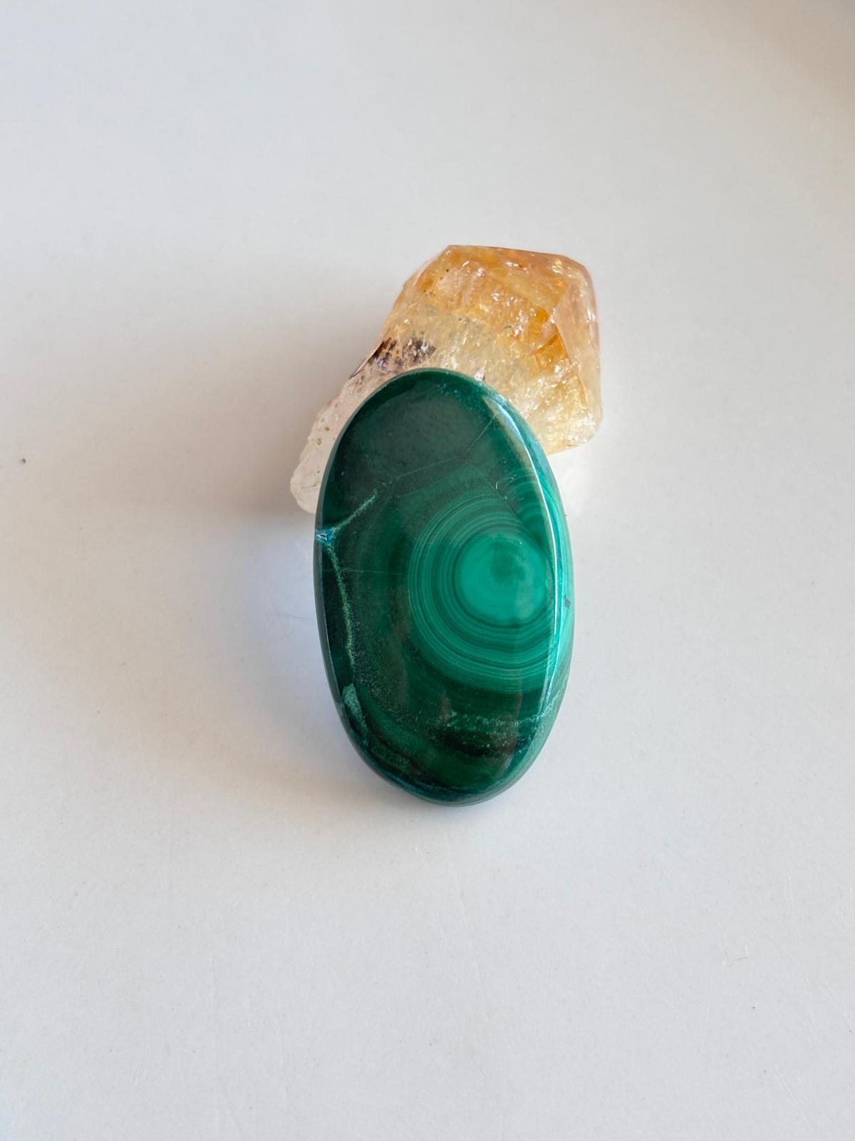 32mm Malachite Cabochon for Jewelry