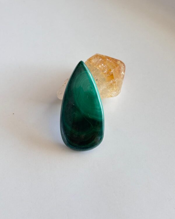 34mm Unique Malachite Stone Cabochon