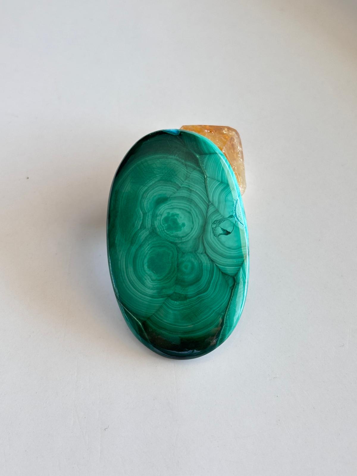 44mm Natural Malachite Gemstone Cabochon