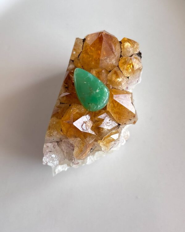 19mm Unique Chrysoprase Stone Cabochon