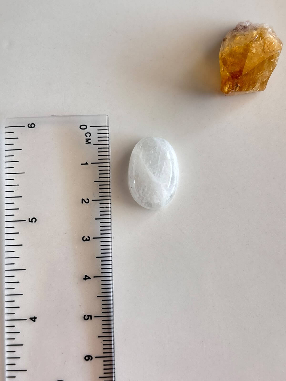 20mm Natural Moonstone Cabochon Stone- Full flash - Image 2
