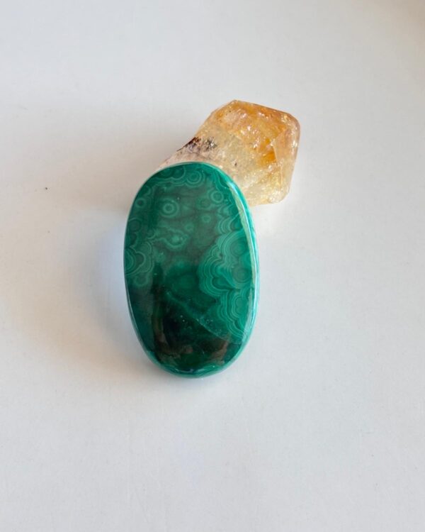 34mm Malachite Cabochon – One of a Kind