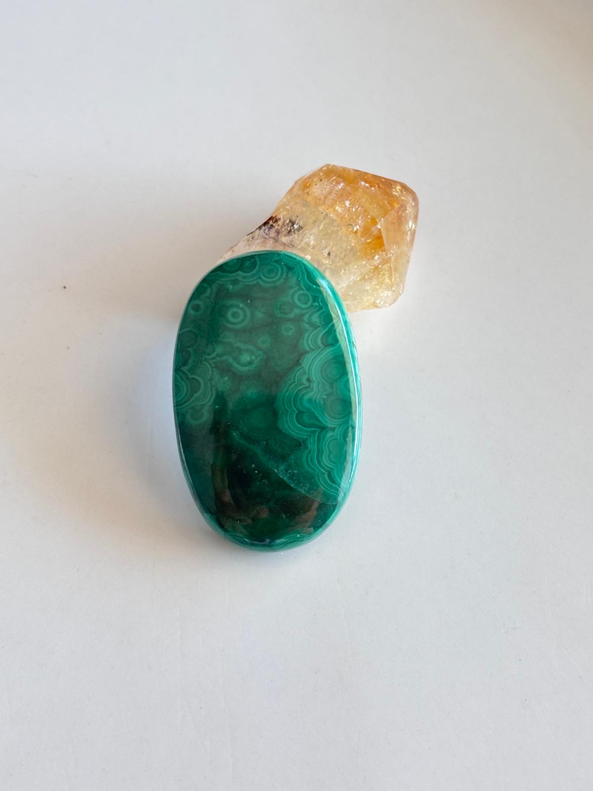 34mm Malachite Cabochon – One of a Kind