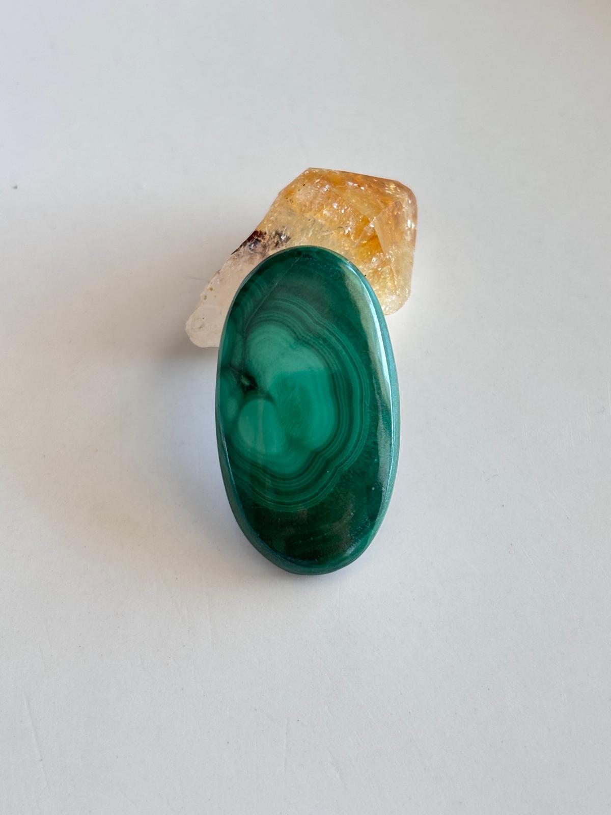 34mm Natural Malachite Stone for Jewelry