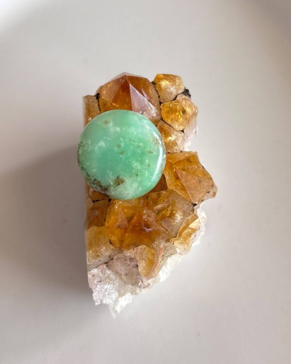 22mm Natural Chrysoprase Stone for Jewelry