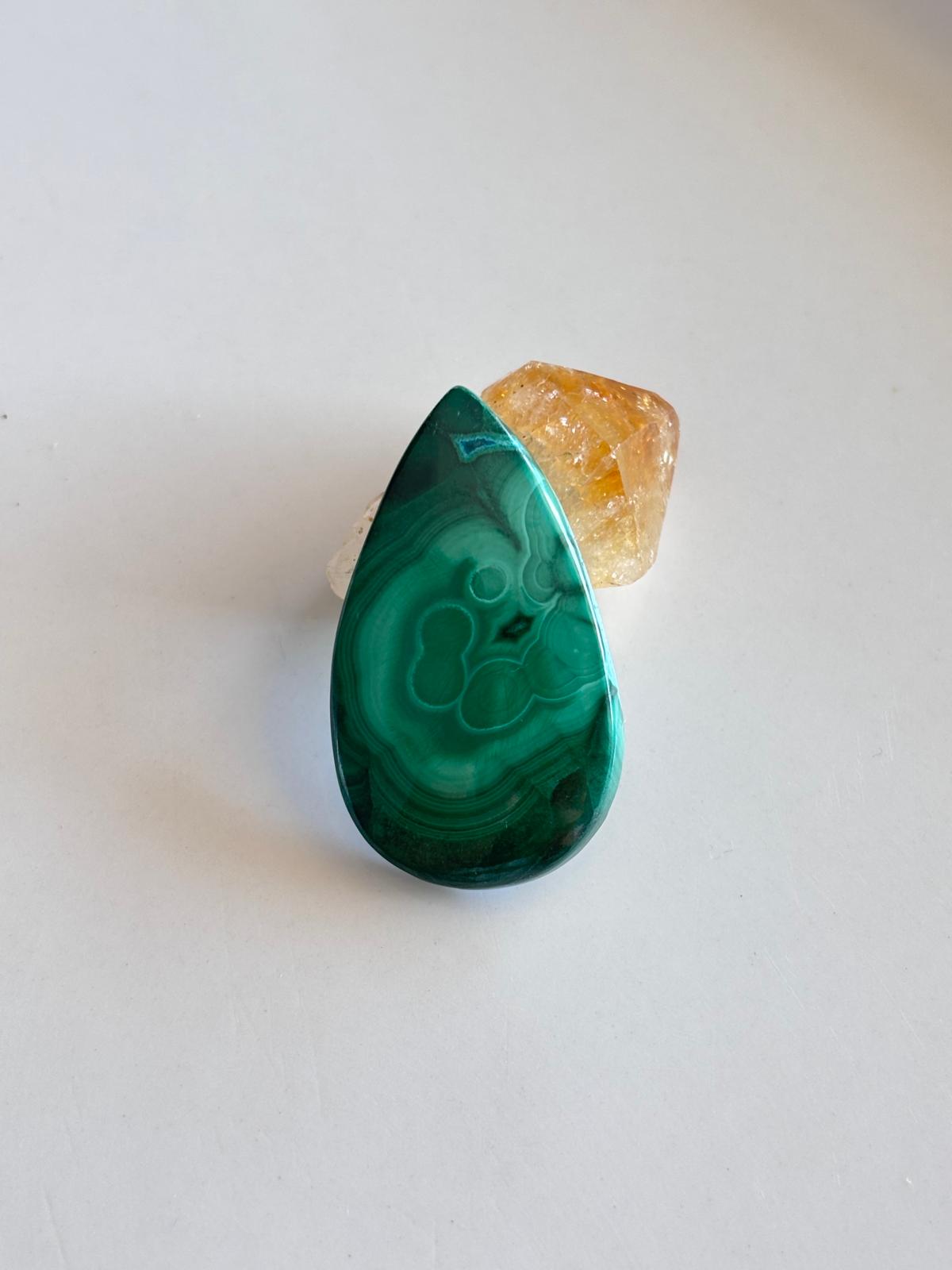 37mm Natural Malachite Cabochon